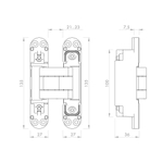 Петля скрытой установки U3D7800.VPG FSG флор. золото TECH