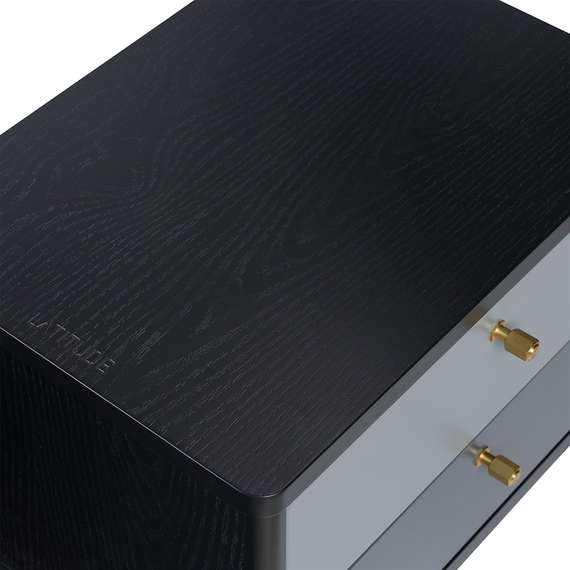 Тумба прикроватная saga, hordur, 55х40х50 см, черная