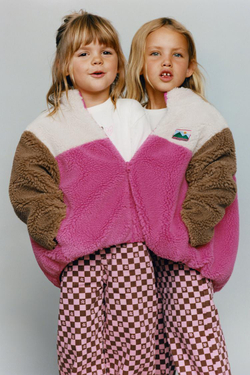 ZARA БРЮКИ ИЗ ТВИНА В ШАХМАТНУЮ КЛЕТКУ, РОЗОВЫЙ