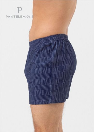 Трусы мужские семейные для больших мужчин Pantelemone PMBB-417, лабиринт темно-синий