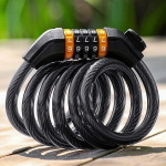 Замок навесной, тросовый West Biking YP0705061, 1200 мм