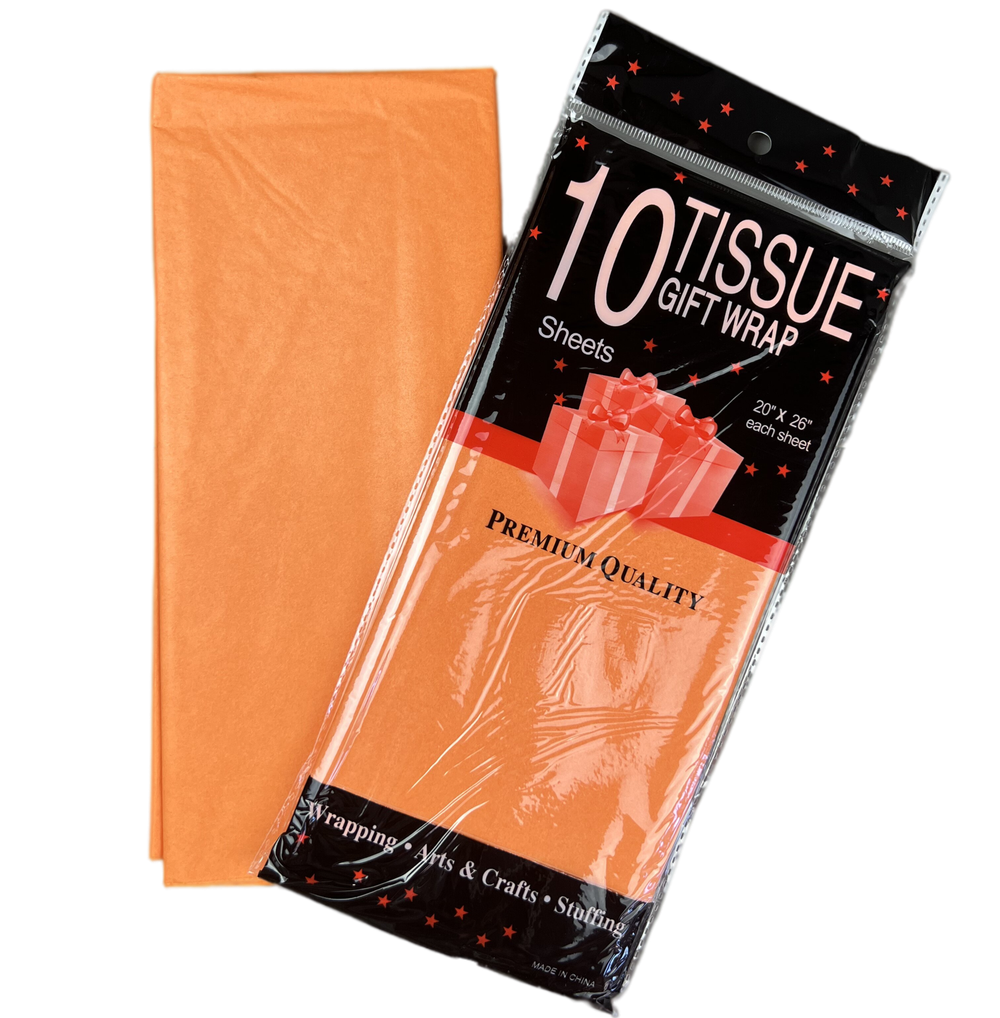 Бумага тишью Оранжевая 50х66 см (10 листов)