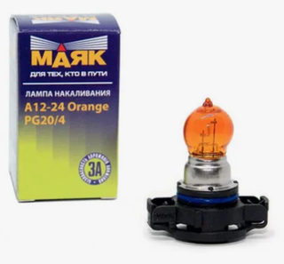 Автолампа A 12V PSX24W (PG 20\4) Orange Маяк 61224 Or шт