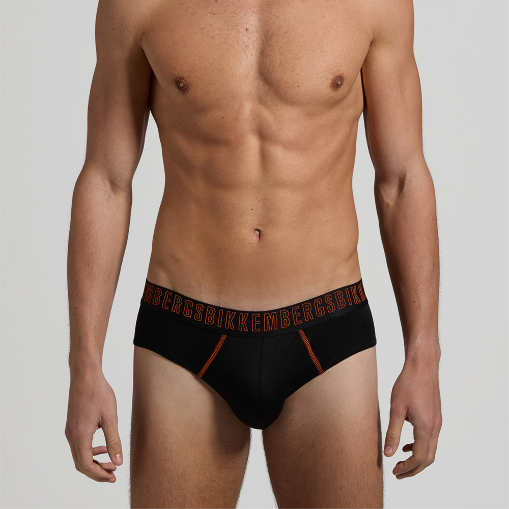 Мужские трусы брифы (черный, темно-синий) набор 2 в 1 Bikkembergs OUTLINE BKK51USP25BI/2