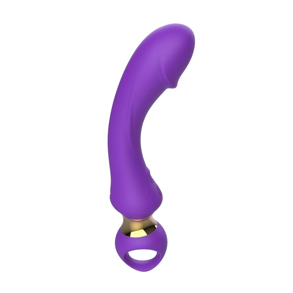 Фиолетовый изогнутый вибромассажер Moon Vibrator - 21,1 см. (Цвет: фиолетовый)