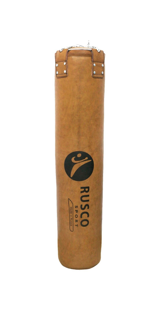 Мешок бокс."RuscoSport" искуст.кожа.Вес 38кг(+/- 5кг),120см, d35 ,sand