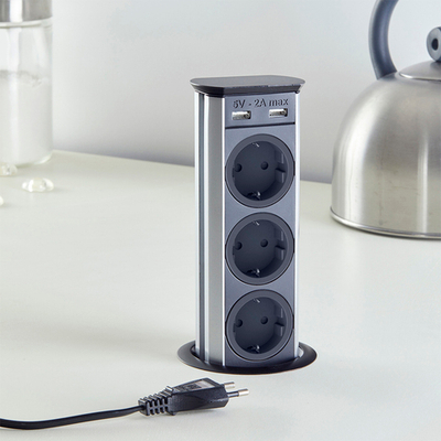 SFL Розетка BRICK, врезная, черный