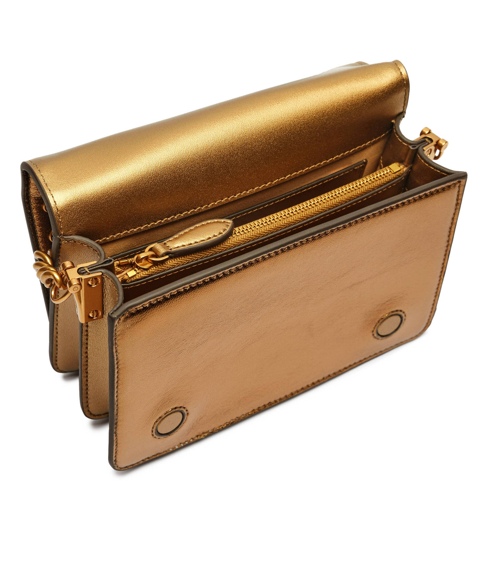 Кожаная сумка-мессенджер LOVE CLICK MINI Pinko - золотой(100067 A20H)