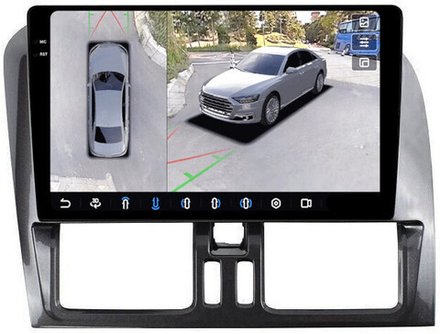 Магнитола для Volvo XC60 2014-2017 - FarCar BX1229M-360 монитор 9.5" 2K QLED на Android 13, 6Гб+128Гб, CarPlay, 4G SIM-слот, 4 камеры в комплекте