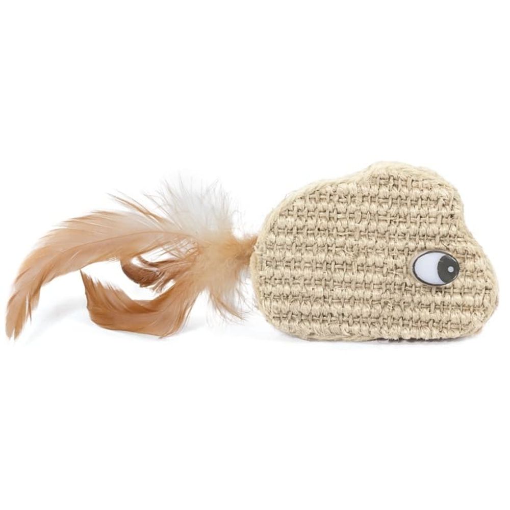 Игрушка (Triol) для кошек из сизаля "Мышка", 105*80мм Игрушка (Triol) для кошек из сизаля "Мышка", 105*80мм