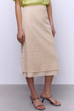 Юбка А-лайн с кружевом