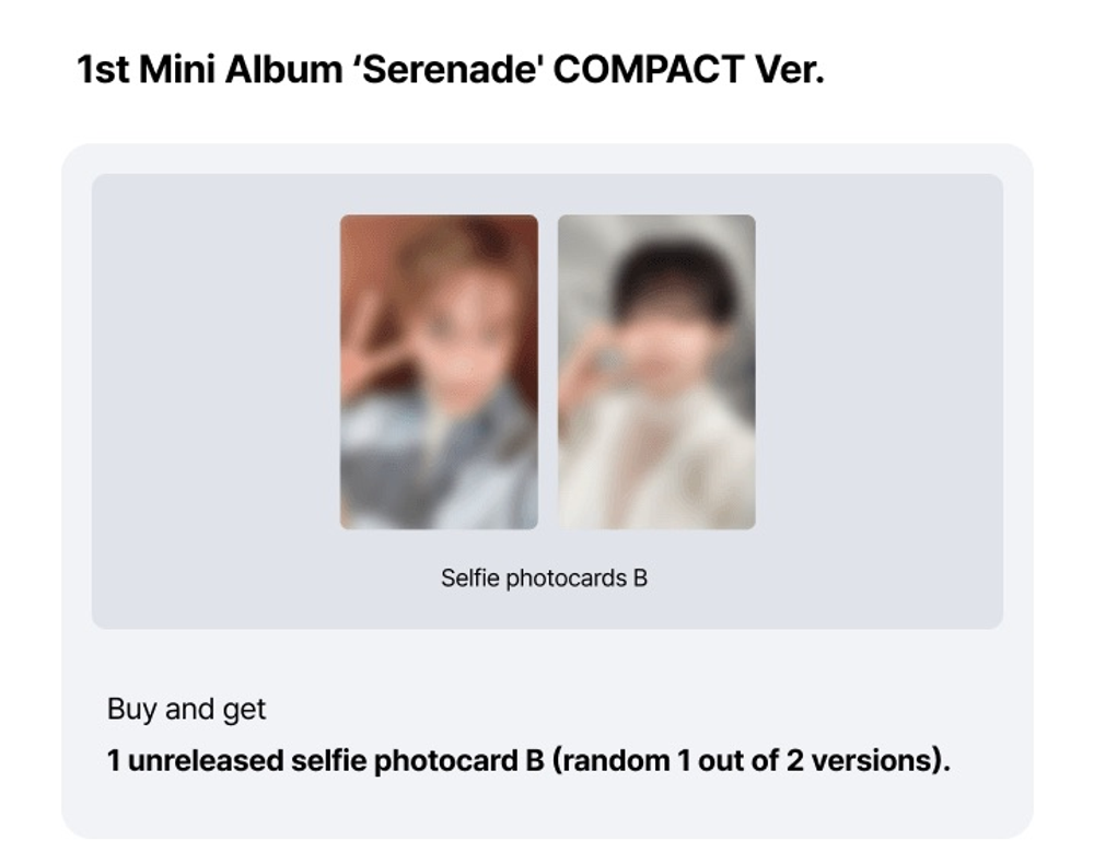 Альбом DK X SEUNGKWAN (SEVENTEEN) - Serenade (COMPACT Ver.)