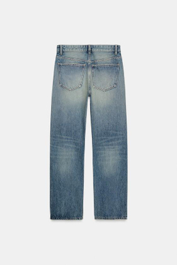 ZARA ДЖИНСЫ TRF BOYFRIEND СО СРЕДНЕЙ ПОСАДКОЙ, МОРСКОЙ СИНИЙ
