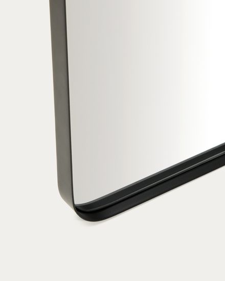 Зеркало Marco черное металлическое 60 x 60 см
