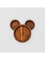 Деревянная менажница "Микки Маус" из кедра