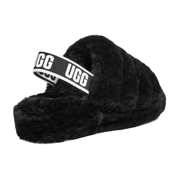 Ugg Fluff Yeah Slide 'Black'