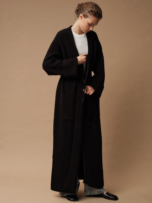 C0153-06 Кардиган женский черный dbr (OS)