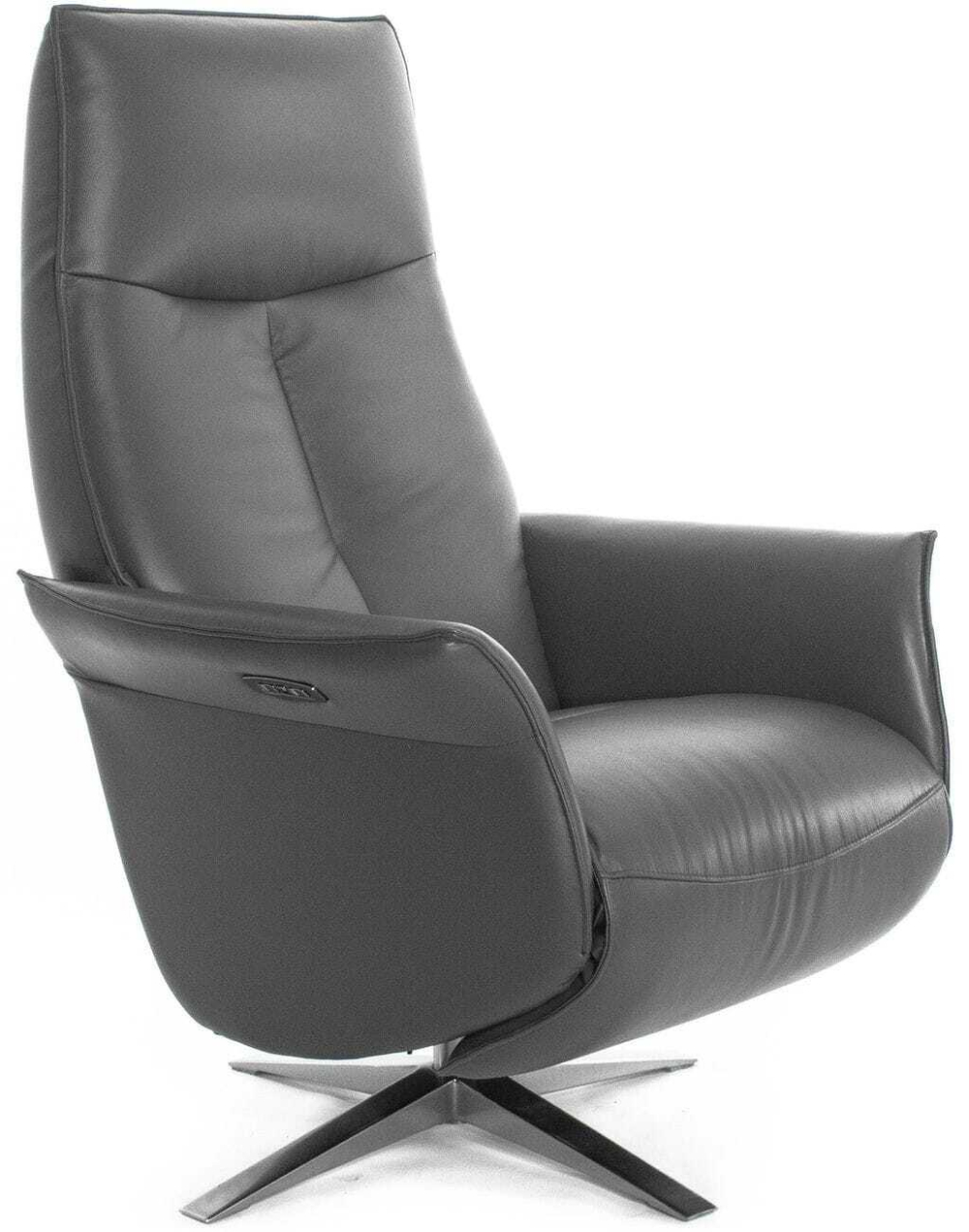Кресло реклайнер Relax LOTUS ELECTRO NEW 4092D, натуральная кожа, (088 IRON GREY)