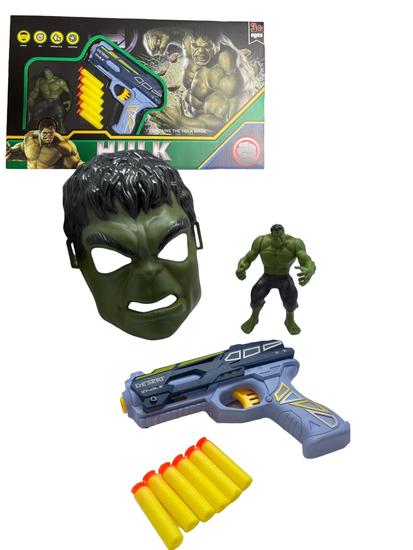 Игровой набор " Халк " ( бластер, маска, фигурка )