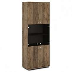 Шкаф со стеклом высокий 820х440х2195 V-633