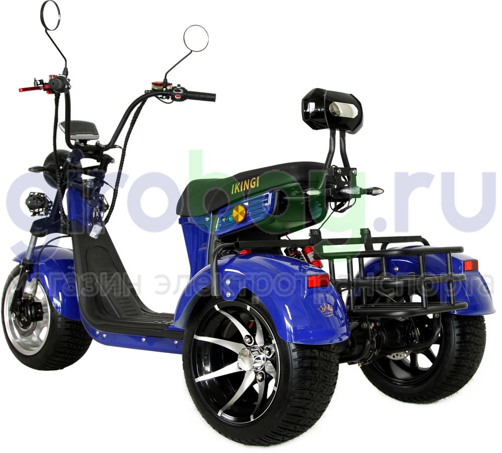 Электроскутер IKINGI M7 PRO TRIKE 3333W - Синий фото №8