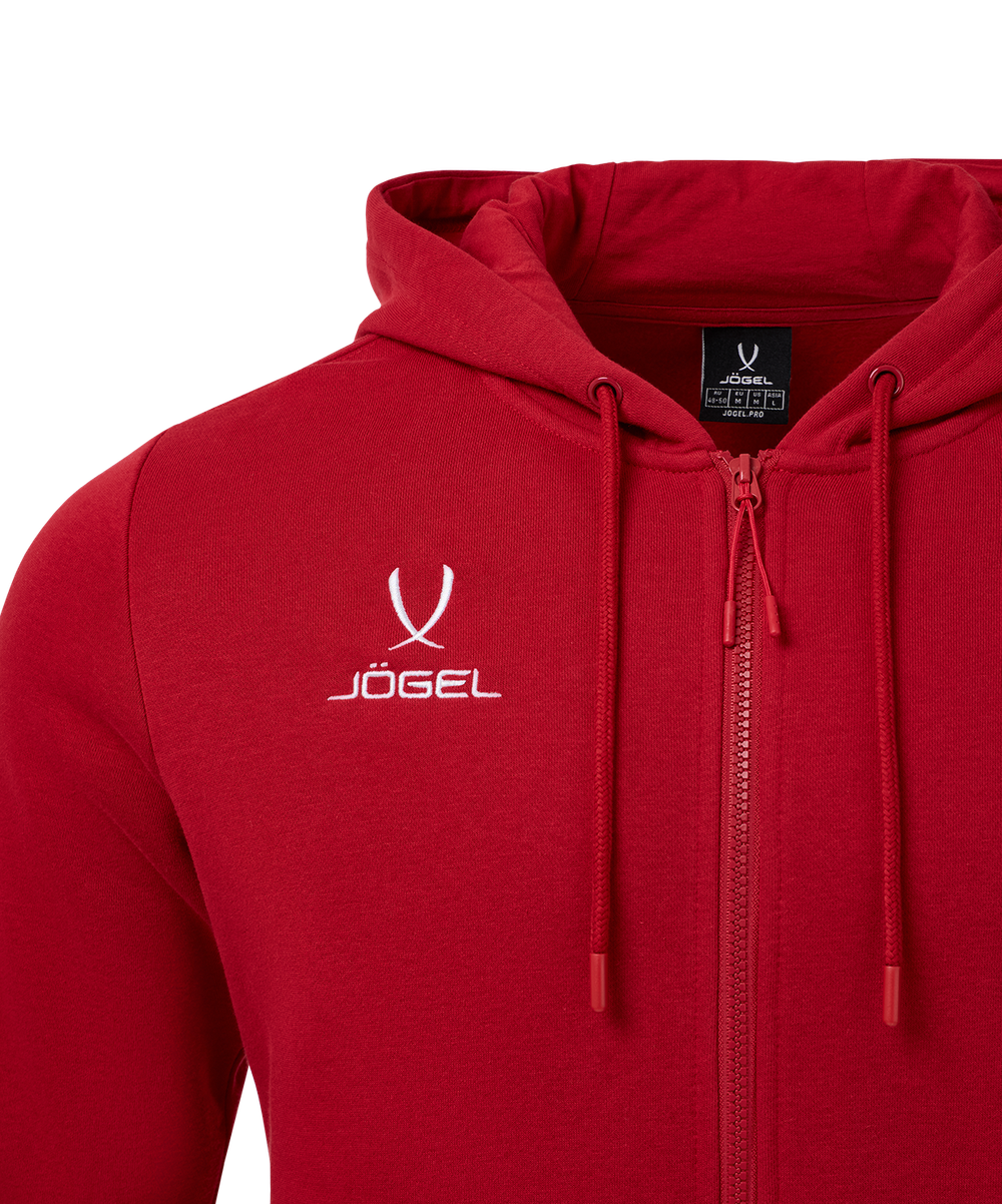 Худи JÖGEL ESSENTIAL Fleece Zip Hoodie, темно-красный