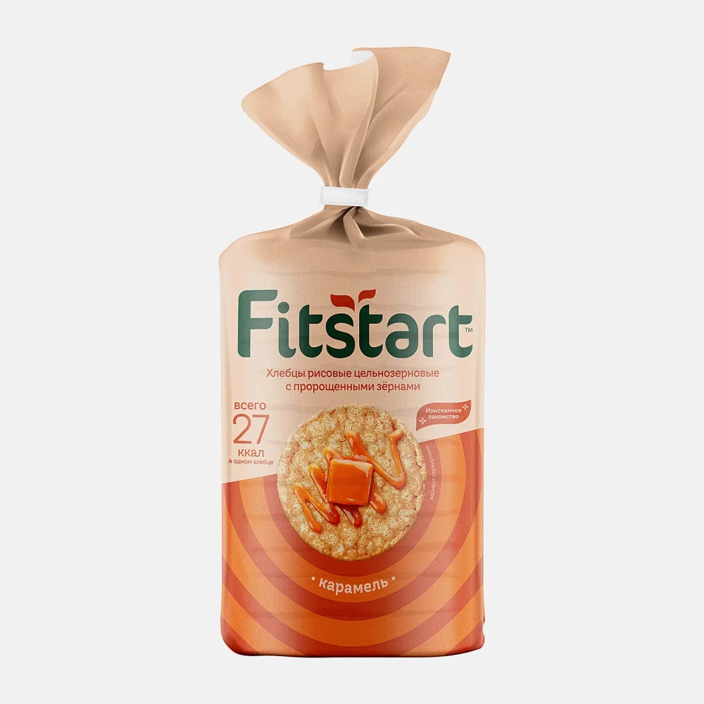 Хлебцы Fitstart рисовые Карамель 100г