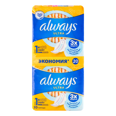 ALWAYS ultra DUO лайт 20шт.