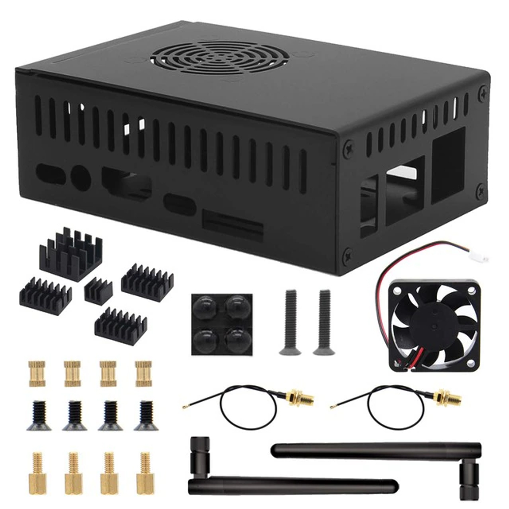 Закрытый корпус для Orange Pi 5 / 5B с вентилятором