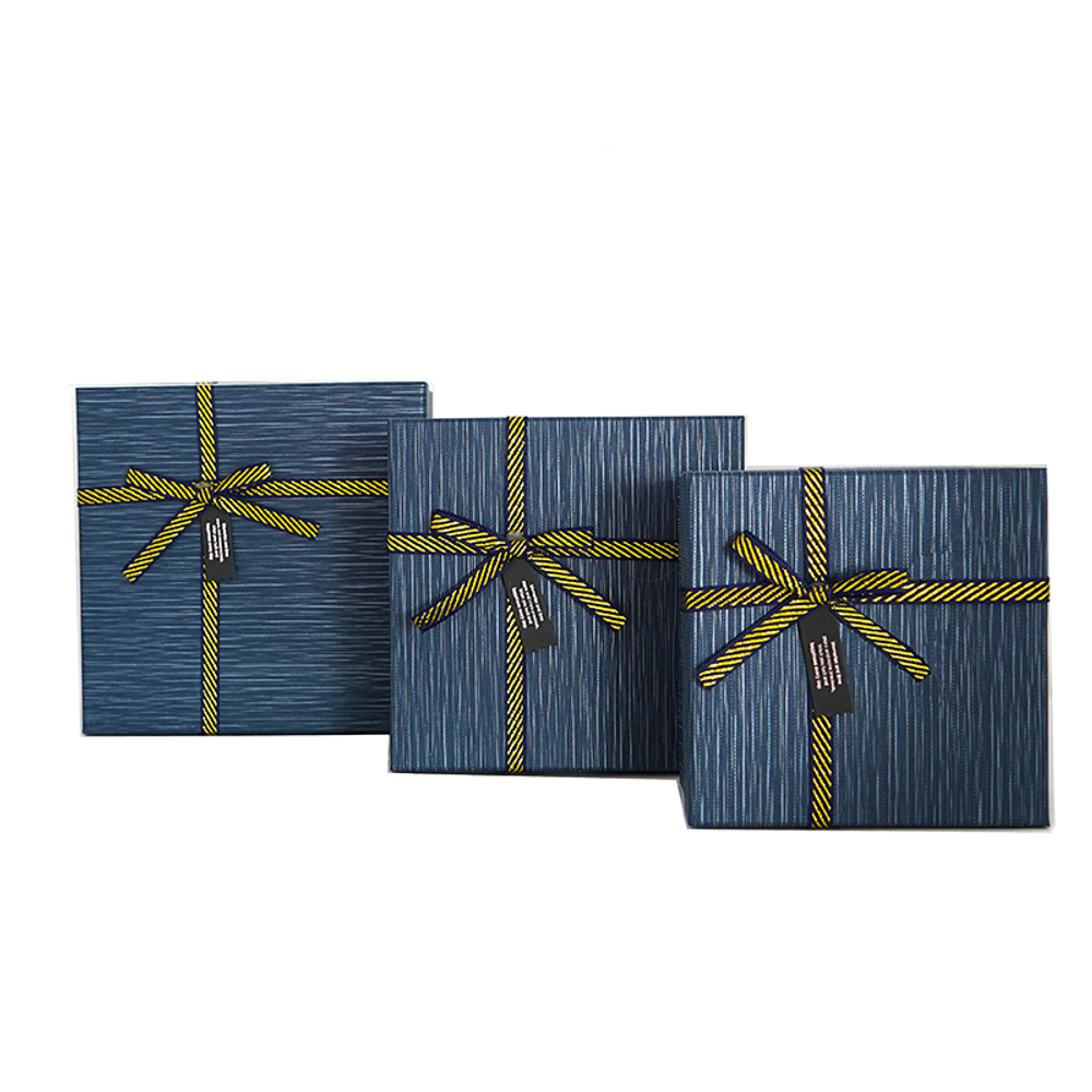 Коробка 2  17*17*8 см "Для мужчин. Квадрат", Синий