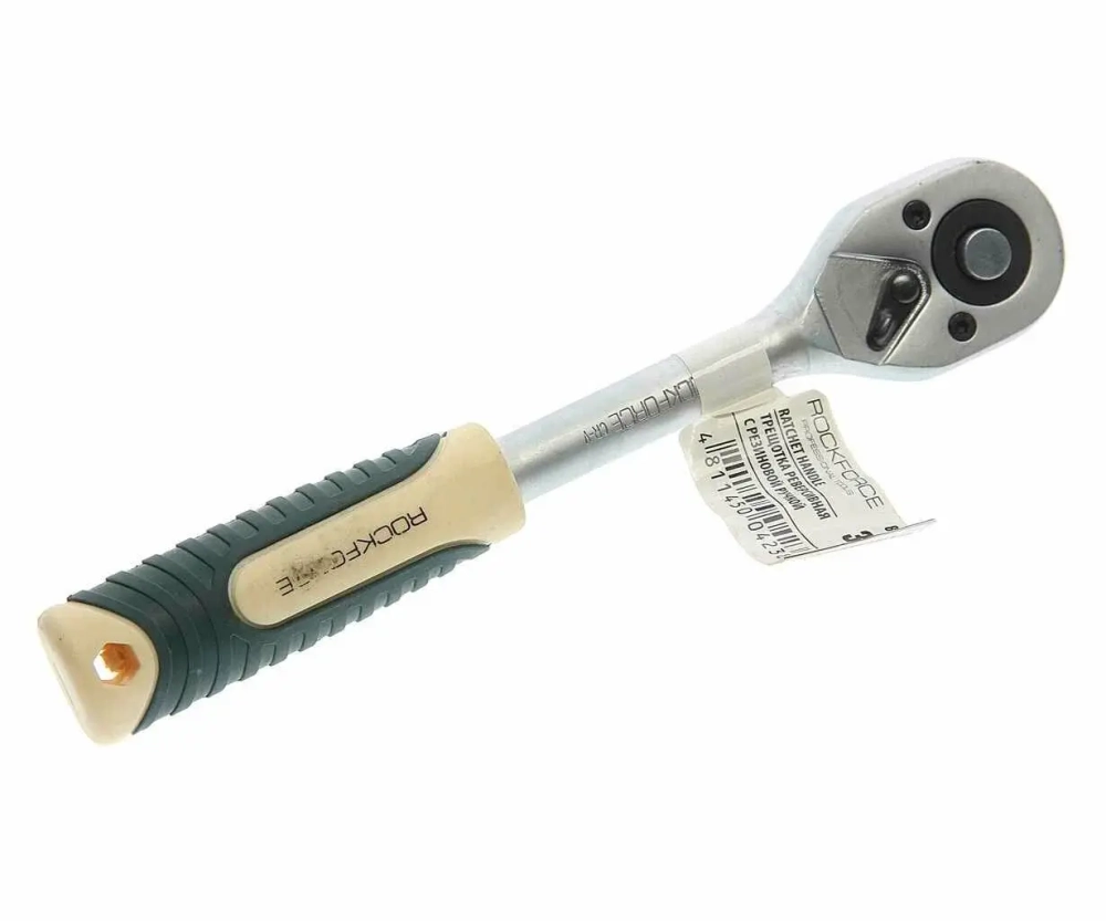 Трещотка RF-80232W реверсивная с резиновой ручкой 3/8"(L-205мм, 45зуб.) ROCKFORCE