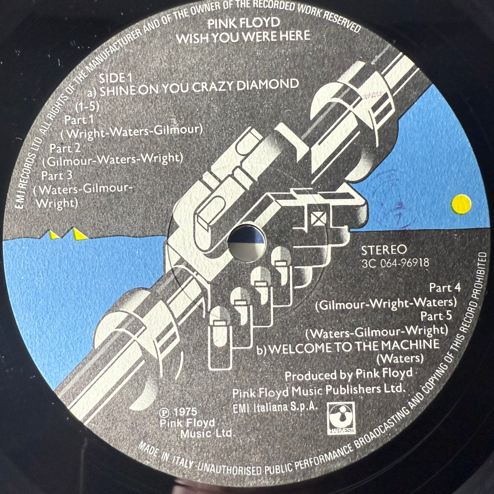 Pink Floyd ‎– Wish You Were Here (Италия 1978г.)