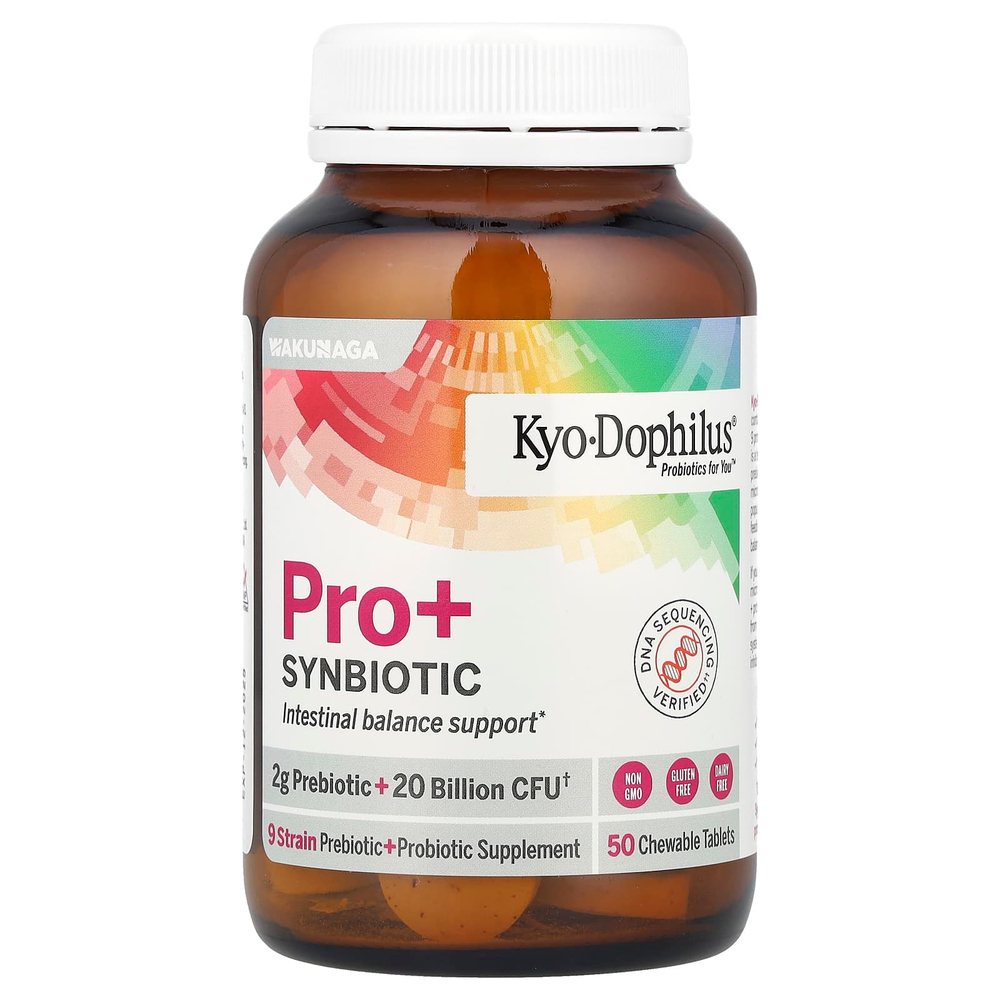 Kyolic, Kyo-Dophilus® Pro + Synbiotic, ягодный смузи, 50 жевательных таблеток