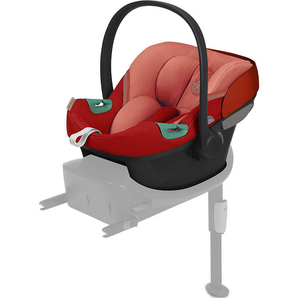 Коляска 3 в 1 Cybex Priam IV Chrome Brown complete и автокресло Aton S2 i-Size Hibiscus Red Leaf Green