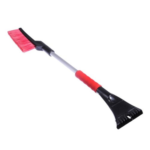 Щетка для уборки снега со скребком расщепленная щетина 79см NEW GALAXY