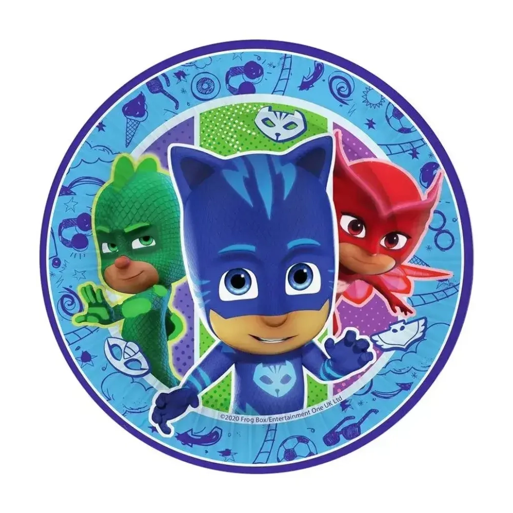 Герои в масках. Набор бумажных тарелок, 6 шт d=180 мм