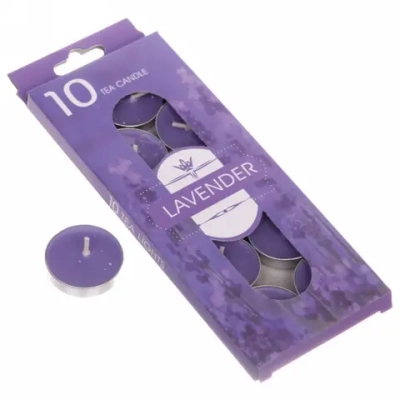 Свечи чайные в наборе 10шт «Лавандовое поле»