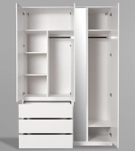 Шкаф распашной Варма Стор 144 с зеркалом, 222*144*57 см, скандинавский дуб