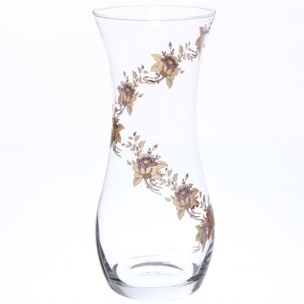 Ваза стеклянная 12,5*25,5см «Золотой Серпантин» D43737/01