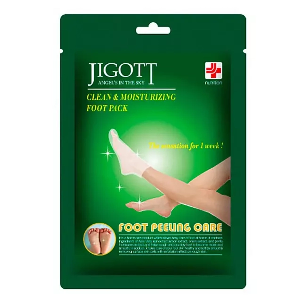 Отшелушивающие пилинг-носочки Jigott Clean And Moisturizing Foot Pack