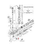 Шестерня Yamaha F150 Kacawa