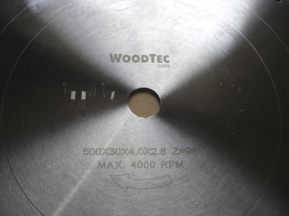 Пила дисковая Ø500 х 30 х 4,0/2,8 Z96 WZ WoodTec