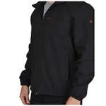 Куртка СИРИУС-АЗОВ с капюшоном черный софтшелл плотность 350 г/кв.м