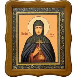 Анна Ежова Пре­по­доб­но­му­че­ни­ца. Икона на холсте. В киоте 15 х 18 см.