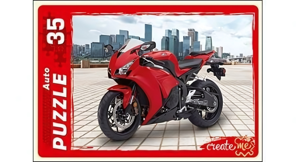 Пазлы 35эл. "Мото и Город" (ПУ35-5910)