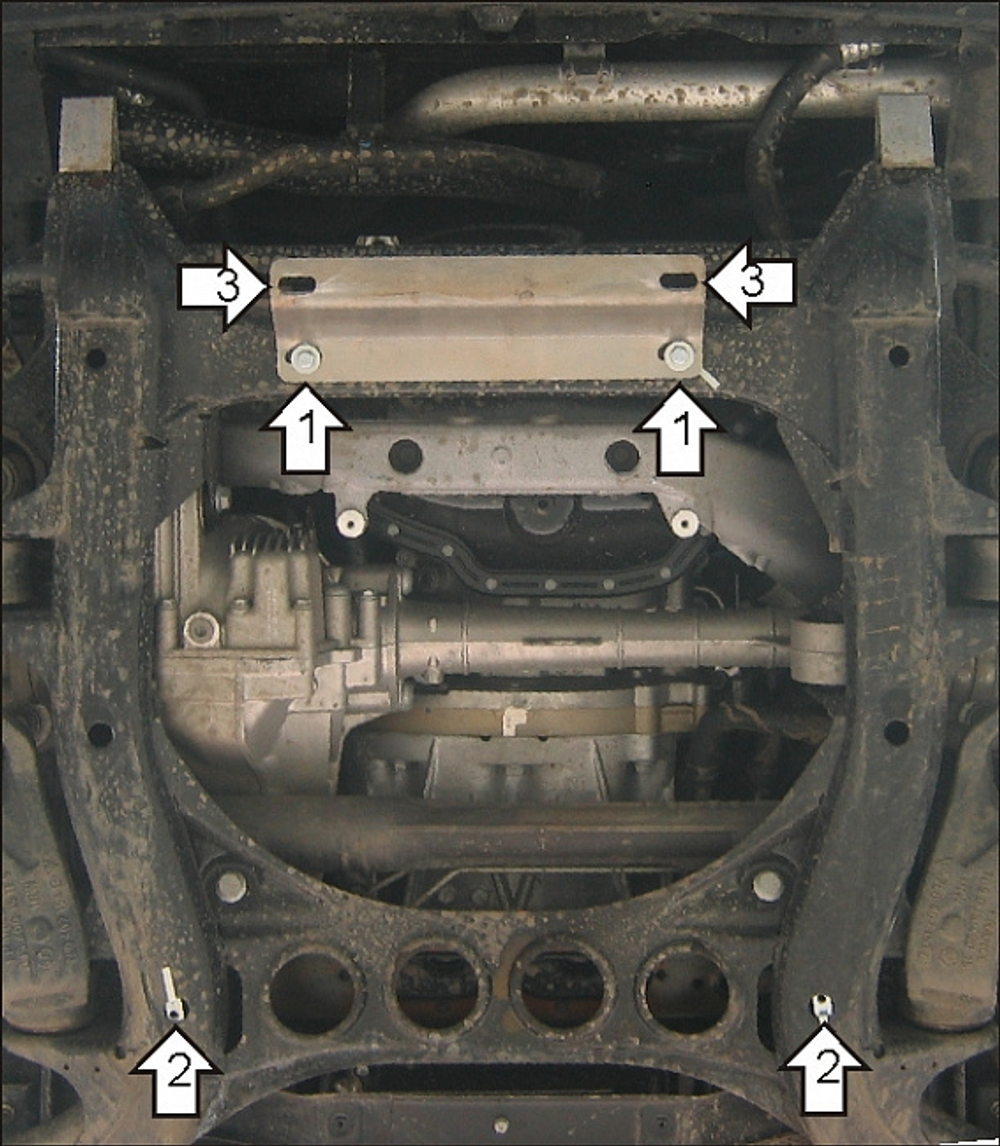 Защита картера Двигателя. 5 мм, Алюминий. для Volkswagen Touareg 2002-2006, Volkswagen Touareg 2015-2018, Volkswagen Touareg 2006-2010, Porsche Cayenne 2002-2007, Volkswagen Touareg 2010-2015, Porsche Cayenne 2007-2010 MOTODOR.32702