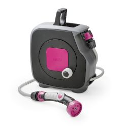 Катушка для шланга GF GF80285628 AQUABAG STYLE механическая в комплекте со шлангом 9 мм 11,5 м | Аксессуары для полива Green Apple