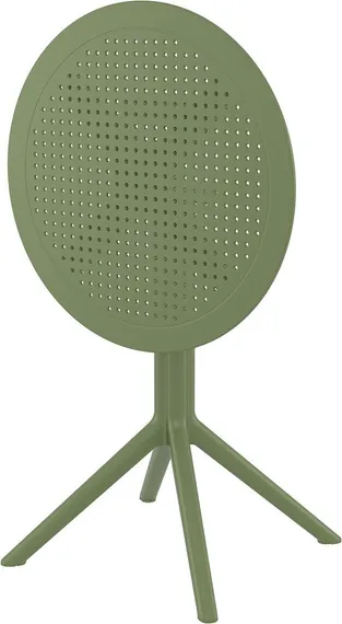 Стол пластиковый складной Sky Ø60, зеленый