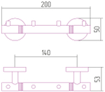 Вешалка настенная Сунержа Каньон - 4 крючка / L 200 (Золото)