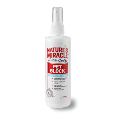 Natures Miracle Спрей отпугивающий для кошек 237 мл Pet Block Cat Reppellent Spray